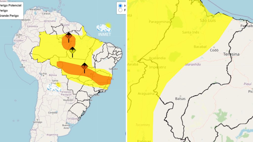 Pancadas de chuva em parte do Maranhão nesta quinta-feira (12)