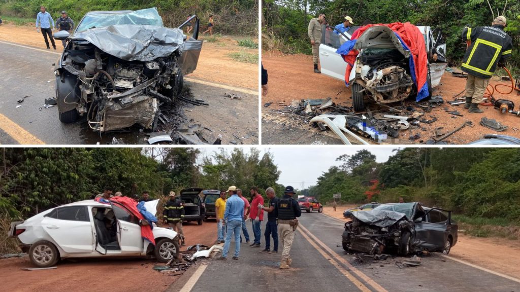 Colisão frontal mata duas pessoas na BR-222, em Açailândia