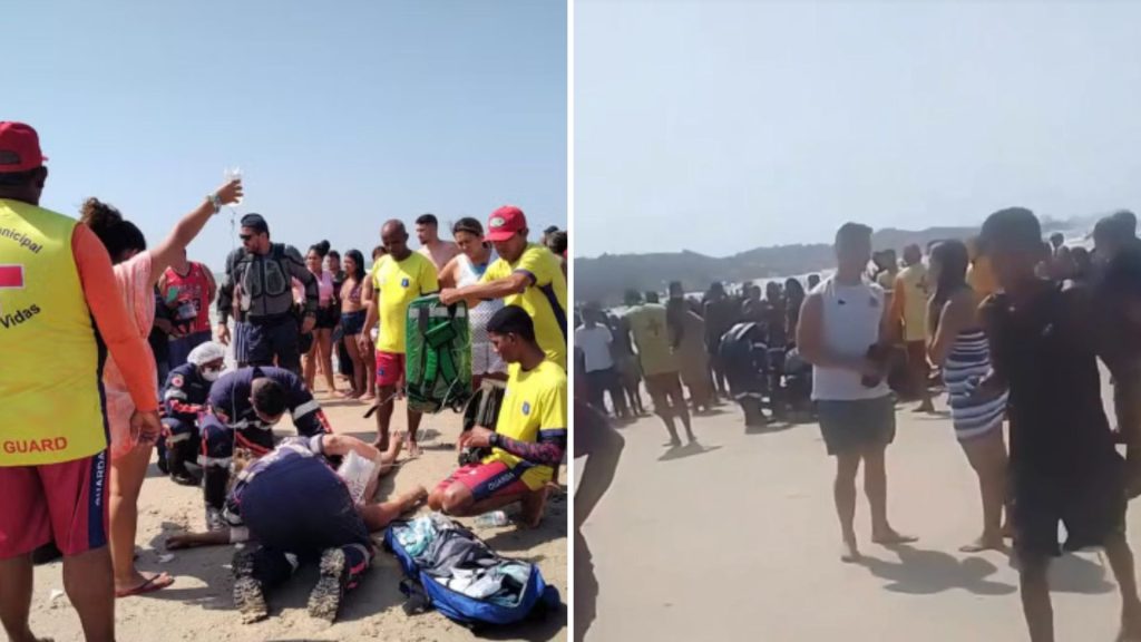 VÍDEO: Casal morre afogado na praia do Olho d’Água, em São Luís