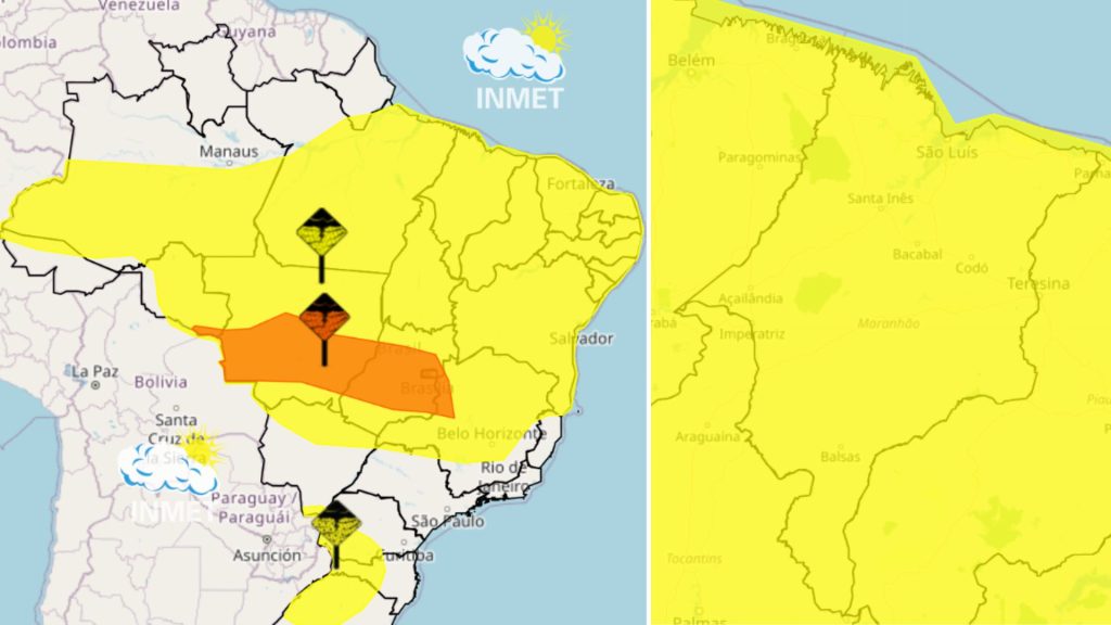 MA segue em alerta para chuvas intensas até esta quarta, 15