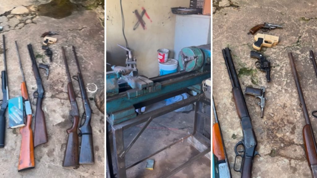 Polícia fecha oficina clandestina de fabricação de armas