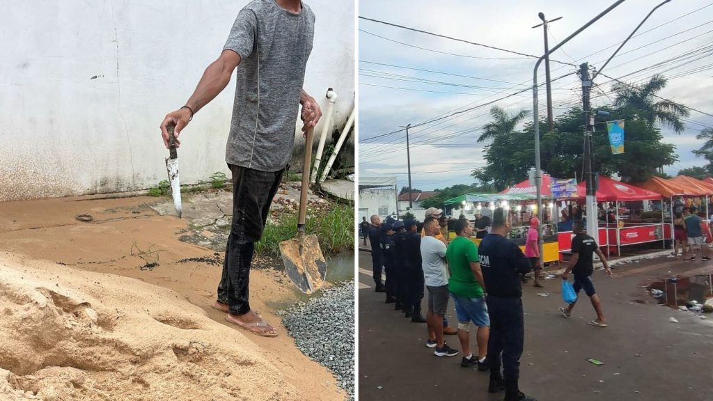ÁUDIO: Trabalhadores encontram armas enterradas em circuito de folia