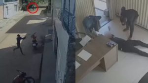 VÍDEO: Criminosos invadem depósito de gás e roubam dinheiro e veículo