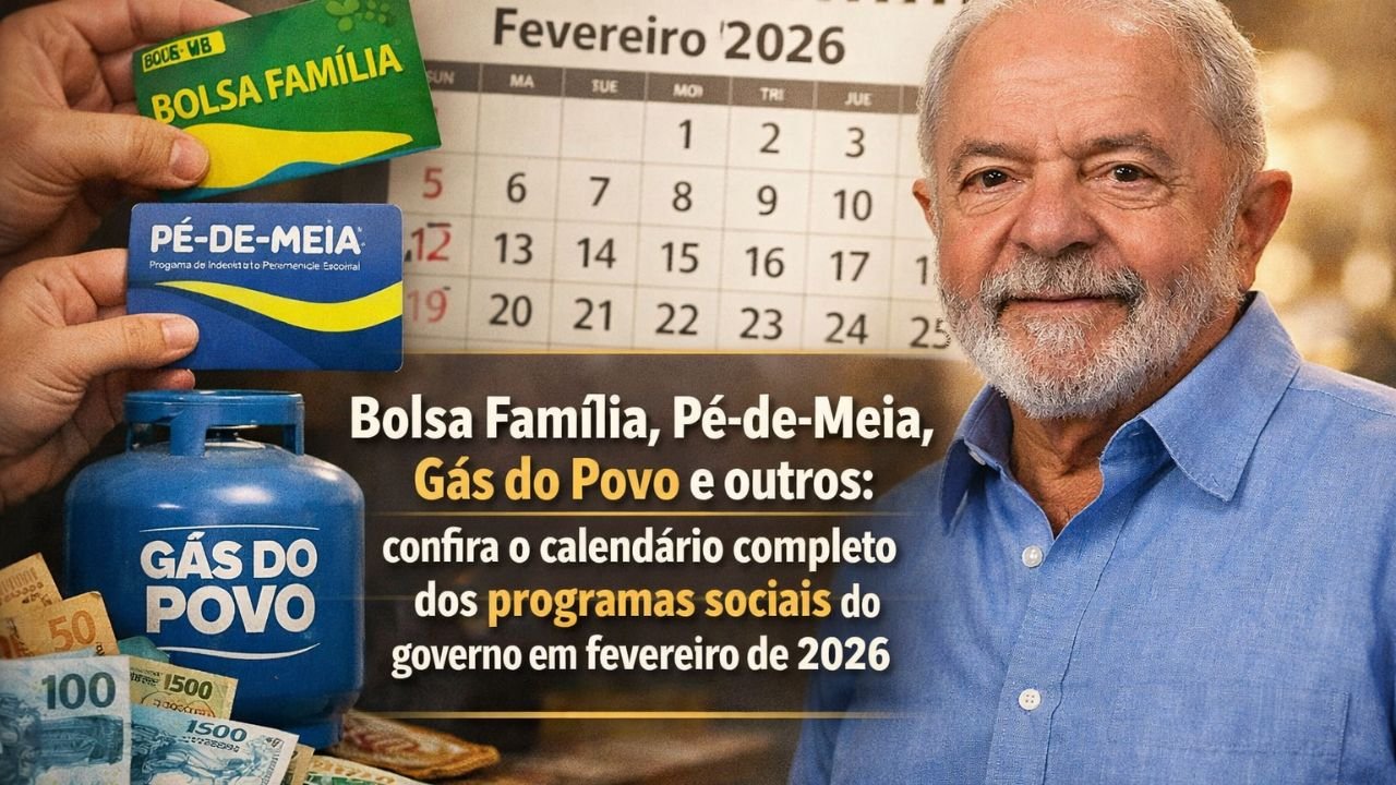 Bolsa Família, Pé-de-Meia, Gás do Povo e outros: confira o calendário completo dos programas sociais do governo em fevereiro de 2026