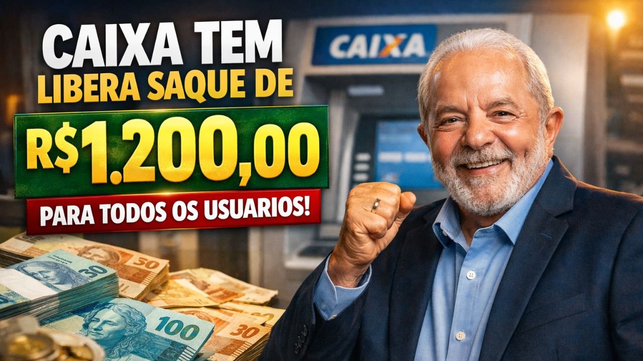 Caixa Tem libera saque de R$ 1.200,00 para todos os usuários