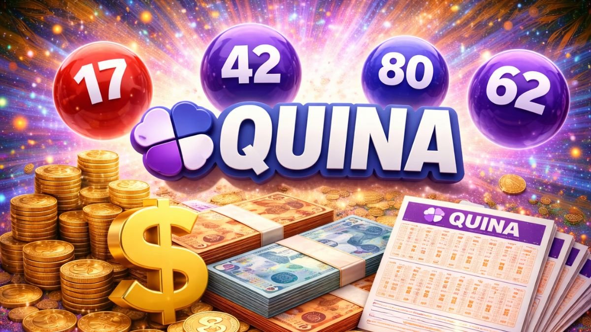 Quina 6987 acumula e prêmio sobe para R$ 9,5 milhões; veja os números sorteados