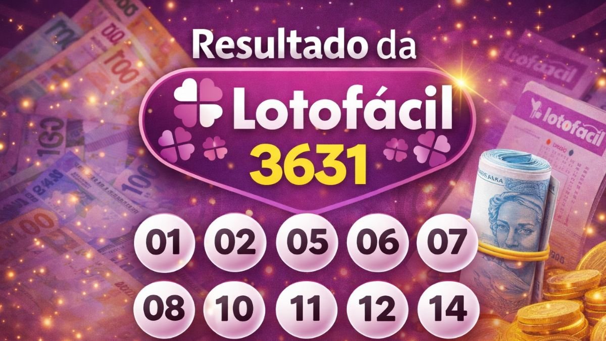 Resultado da Lotofácil 3631: Confira os Números Sorteados e os Ganhadores Desta Segunda (09/03)