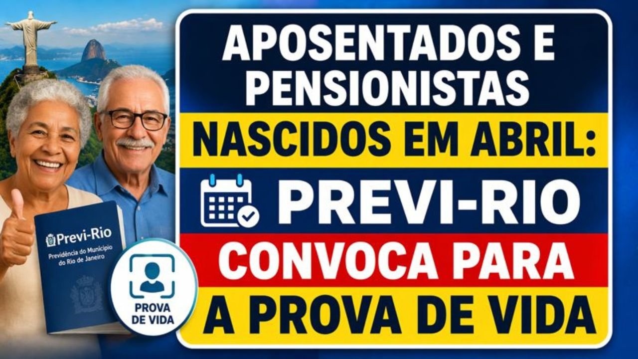 Aposentados e pensionistas nascidos em abril: Previ-Rio convoca para a prova de vida