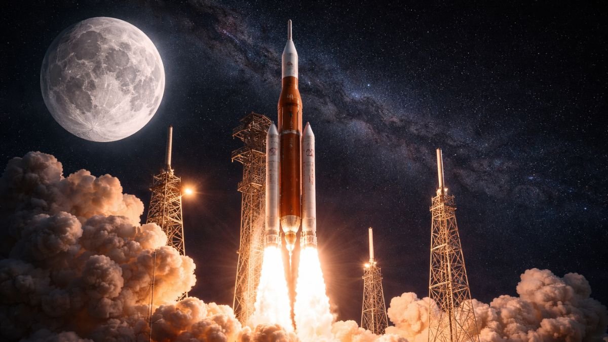 NASA lança foguete da missão Artemis II rumo à Lua com transmissão ao vivo